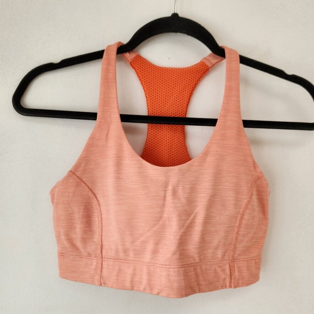 Outdoor Voices Sports Bra Coral Orange Activewear Exercise Padded Women's S